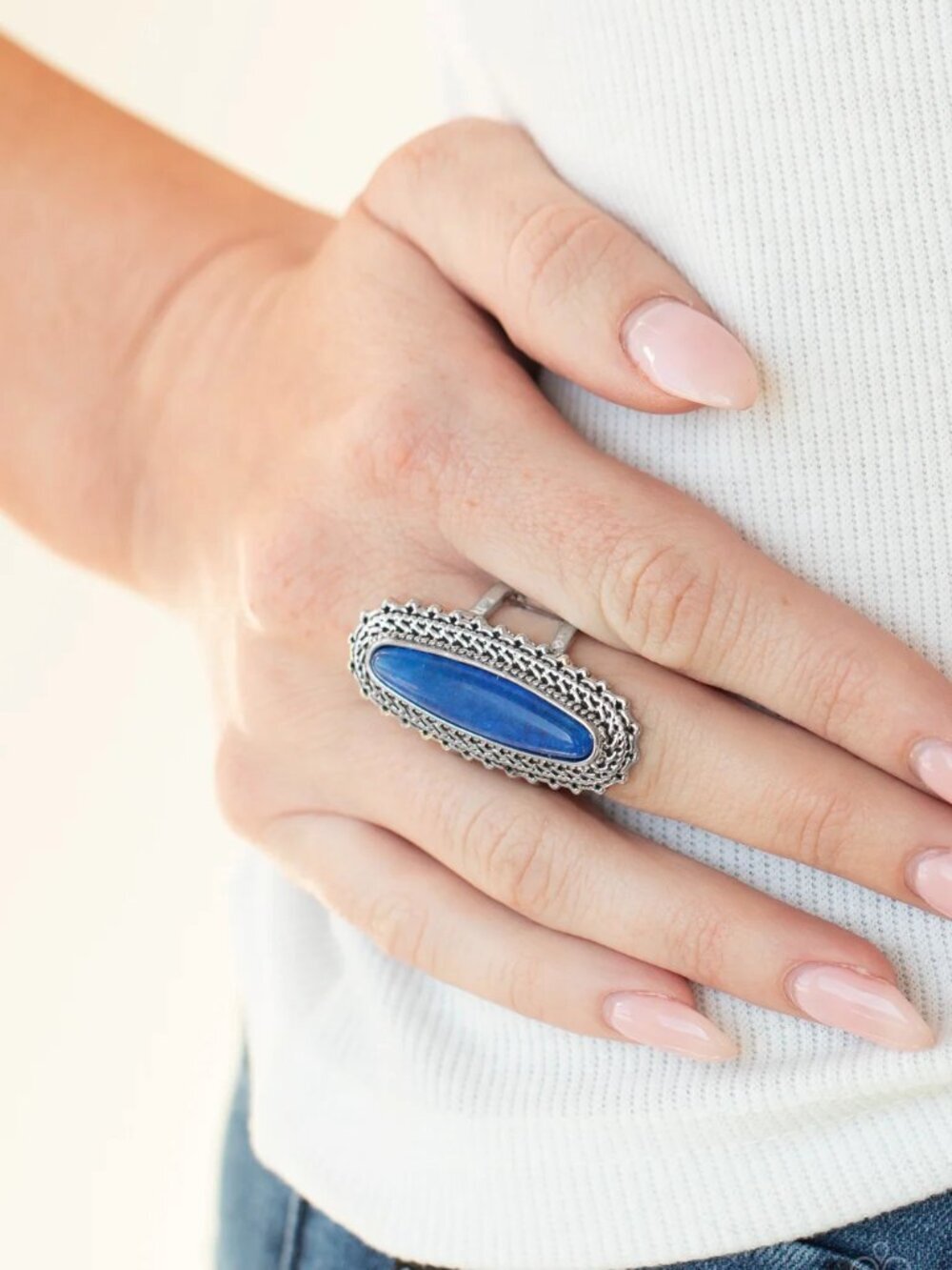 Paparazzi Jewelry Accessories - Mystical Mecca - Blue Ring - Vintage